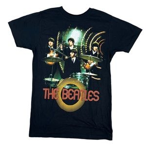 Vtg 2005 The Beatles Black T Shirt Music Band Tee Apple Corps Sz S